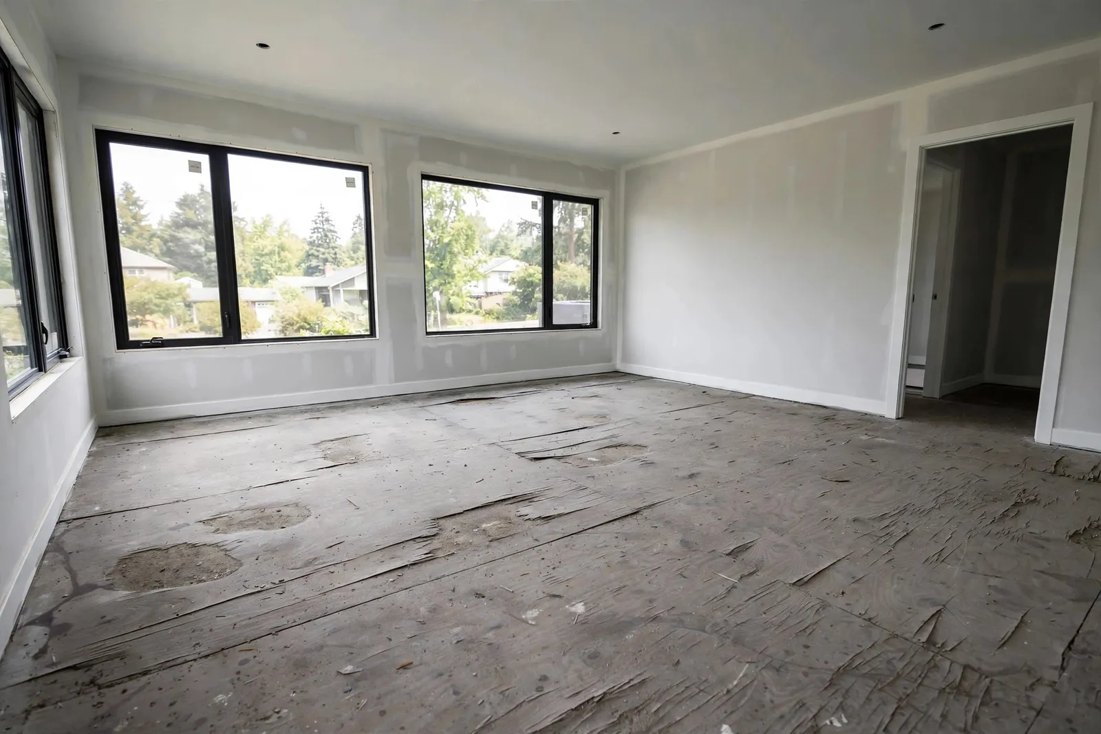 Before photo,  Main Level Slab Leveling in Smallwood Village, by Waldorf Luxury Vinyl Plank Company