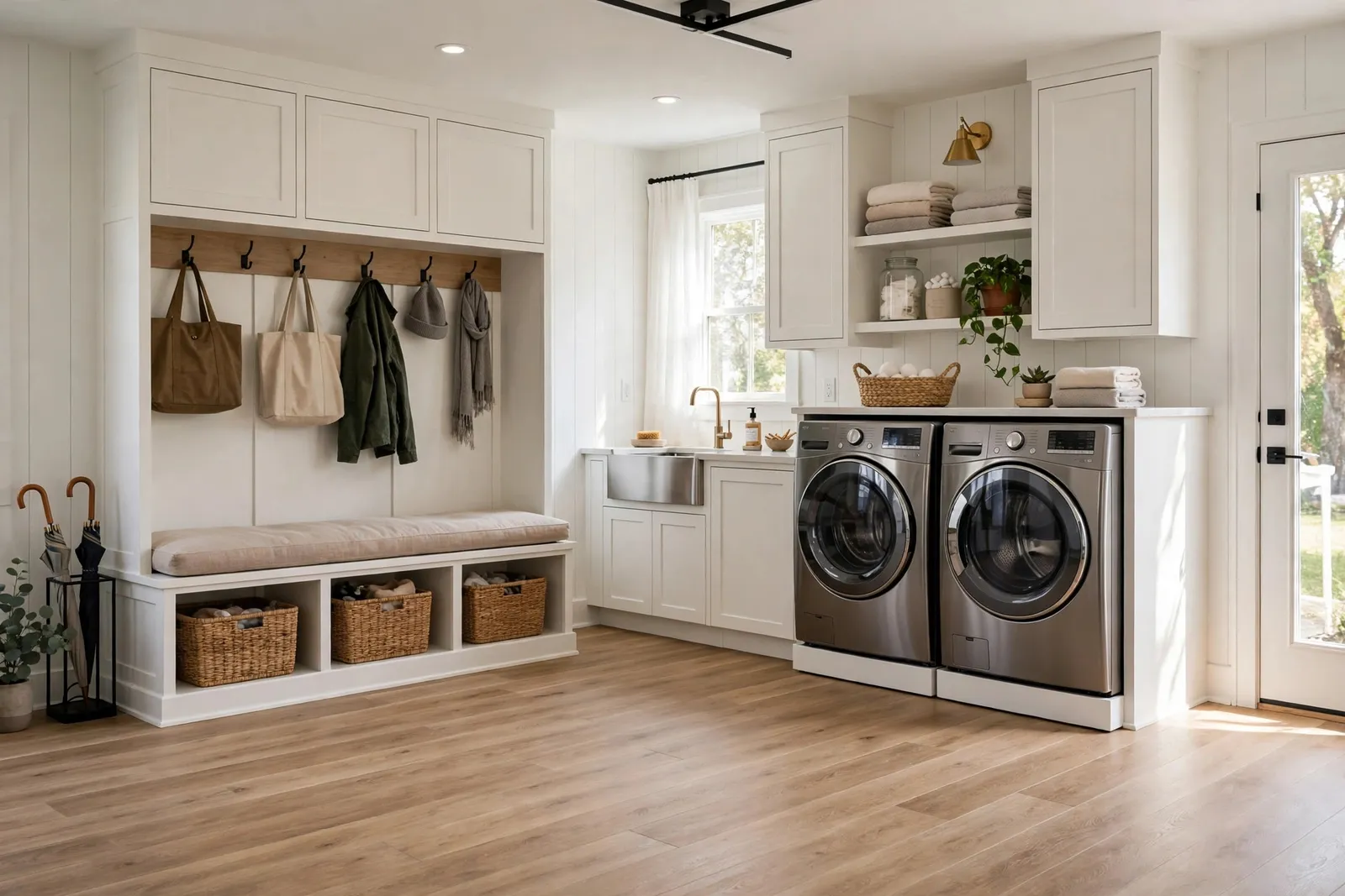 Waterproof Vinyl Flooring —  Waterproof Plank for a Wakefield Laundry and Bath by Waldorf Luxury Vinyl Plank Company